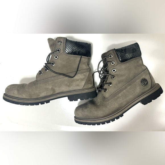 Timberland Black and Gray Combat Boots - Picture 2 of 8